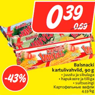 Allahindlus - Balsnacki kartulivahvlid