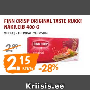 Allahindlus - Finn Crisp Original Taste rukki näkileib 400 g