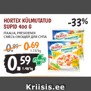 Allahindlus - Hortex külmutatud supid 400 g