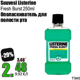 Allahindlus - Suuvesi Listerine