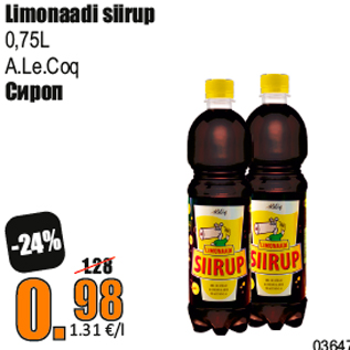 Allahindlus - Limonaadi siirup