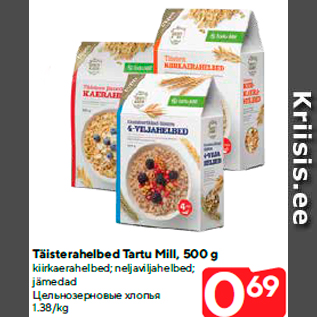 Allahindlus - Täisterahelbed Tartu Mill, 500 g