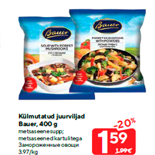 Allahindlus - Külmutatud juurviljad Bauer, 400 g ega