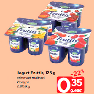 Allahindlus - Jogurt Fruttis, 125 g