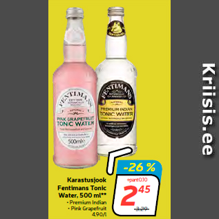 Allahindlus - Karastusjook Fentimans Tonic Water, 500 ml**