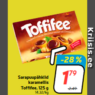 Allahindlus - Sarapuupähklid karamellis Toffifee, 125 g