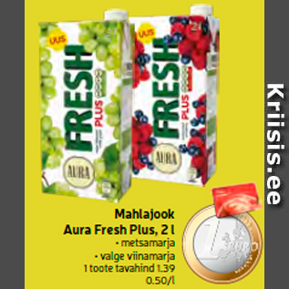 Allahindlus - Mahlajook Aura Fresh Plus, 2 l