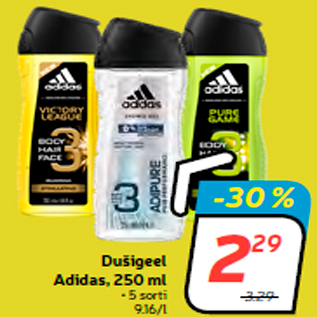 Allahindlus - Dušigeel Adidas, 250 ml