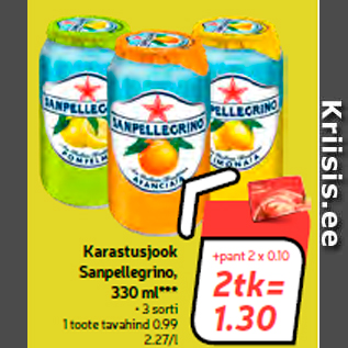 Allahindlus - Karastusjook Sanpellegrino, 330 ml***