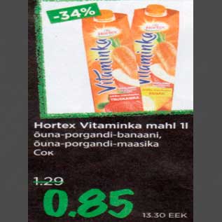 Allahindlus - Hortex Vitaminka mahl