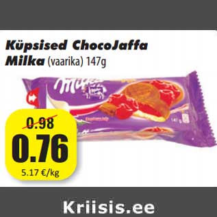 Allahindlus - Küpsised Choco Jaffa Milka