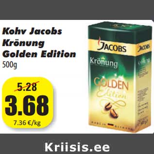 Allahindlus - Kohv Jacobs Krönung Golden Edition