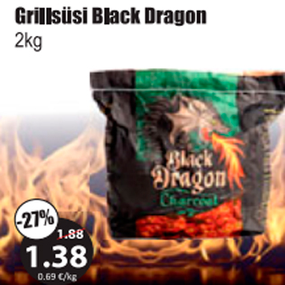 Allahindlus - Grillsüsi Black Dragon 2kg