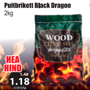 Allahindlus - Puitbrikett Black Dragon 2kg