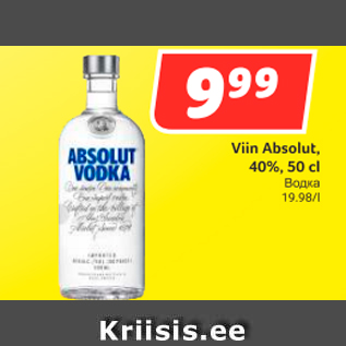 Allahindlus - Viin Absolut