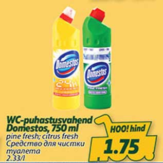 Allahindlus - WC-puhastusvahend Domestos, 750 ml