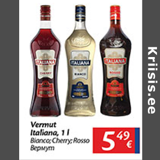 Allahindlus - Vermut Italiana, 1 l