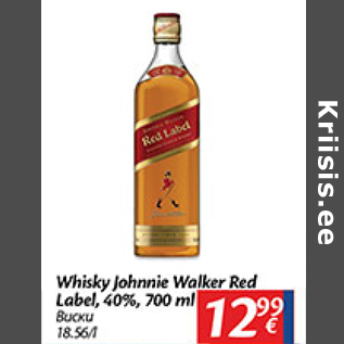 Allahindlus - Whisky Johnnie Walker Red Label, 40%, 700 ml