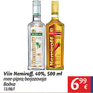 Allahindlus - Viin Nemiroff, 40%, 500 ml