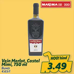 Allahindlus - Vein Merlot, Castel Mimi, 750 ml