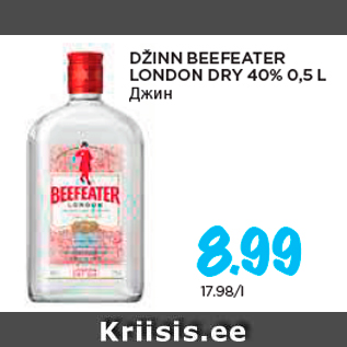 Allahindlus - DŽINN BEEFEATER LONDON DRY