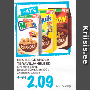 Allahindlus - NESTLE GRANOLA TERAVILJAHELBED