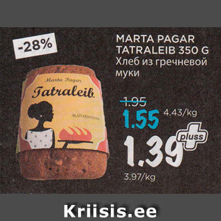 Allahindlus - MARTA PAGAR TATRALEIB 350 G