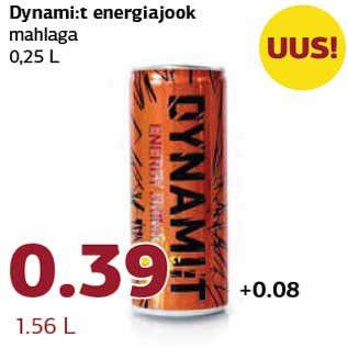 Allahindlus - Dynami:t energiajook mahlaga 0,25 L