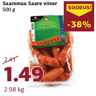 Allahindlus - Saaremaa Saare viiner 500 g