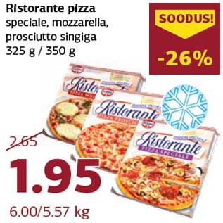 Allahindlus - Ristorante pizza