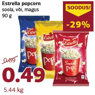 Allahindlus - Estrella popcorn