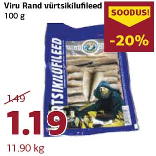 Allahindlus - Viru Rand vürtsikilufileed 100 g