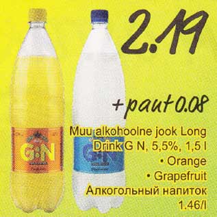 Allahindlus - Muu alkohoolne jook Long Drink G N