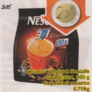 Allahindlus - Lahustuv kohvijook Nescafe Classic 3in1, 350 g