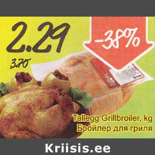 Allahindlus - Tallegg Grillbroiler, kg