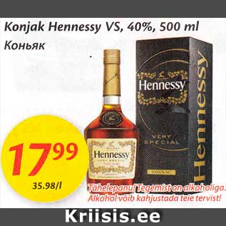 Allahindlus - Konjak Hennessy VS