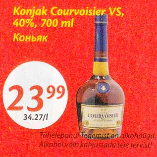 Allahindlus - Konjak Courvoisier VS