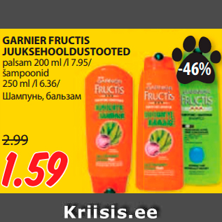 Allahindlus - GARNIER FRUCTIS JUUKSEHOOLDUSTOOTED