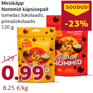 Allahindlus - Mesikäpp Nommid küpsisepall