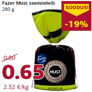 Allahindlus - Fazer Must seemneleib 280 g