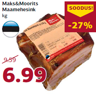 Allahindlus - Maks&Moorits Maamehesink kg