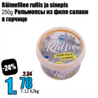 Allahindlus - Räimefilee rullis ja sinepis 250 g