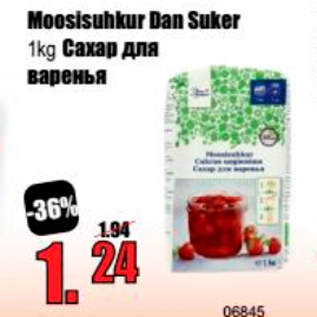 Allahindlus - Moosisuhkur Dan Suker 1 kg