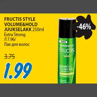 Allahindlus - FRUCTIS STYLE VOLUME&HOLD JUUKSELAKK 250ml Extra Strong