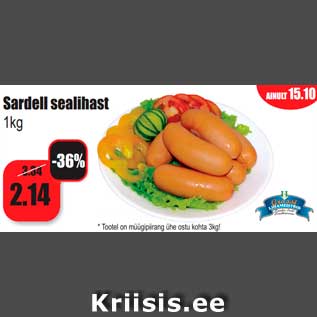 Allahindlus - Sardell sealihast 1kg