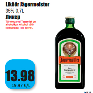 Allahindlus - Liköör Jägermeister