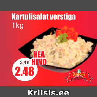 Allahindlus - Kartulisalat vorstiga 1 kg