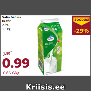 Allahindlus - keefir 2,5% 1,5 kg