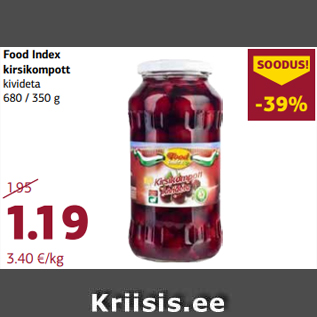 Allahindlus - Food Index kirsikompott