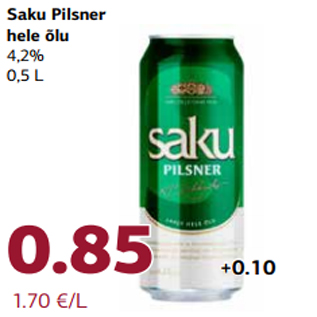 Allahindlus - Saku Pilsner hele õlu 4,2%